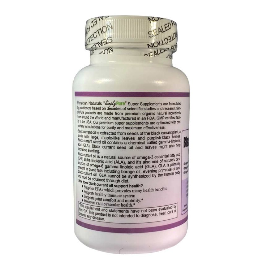 Premium Black Currant Seed Oil 1000 mg - 60 Softgels