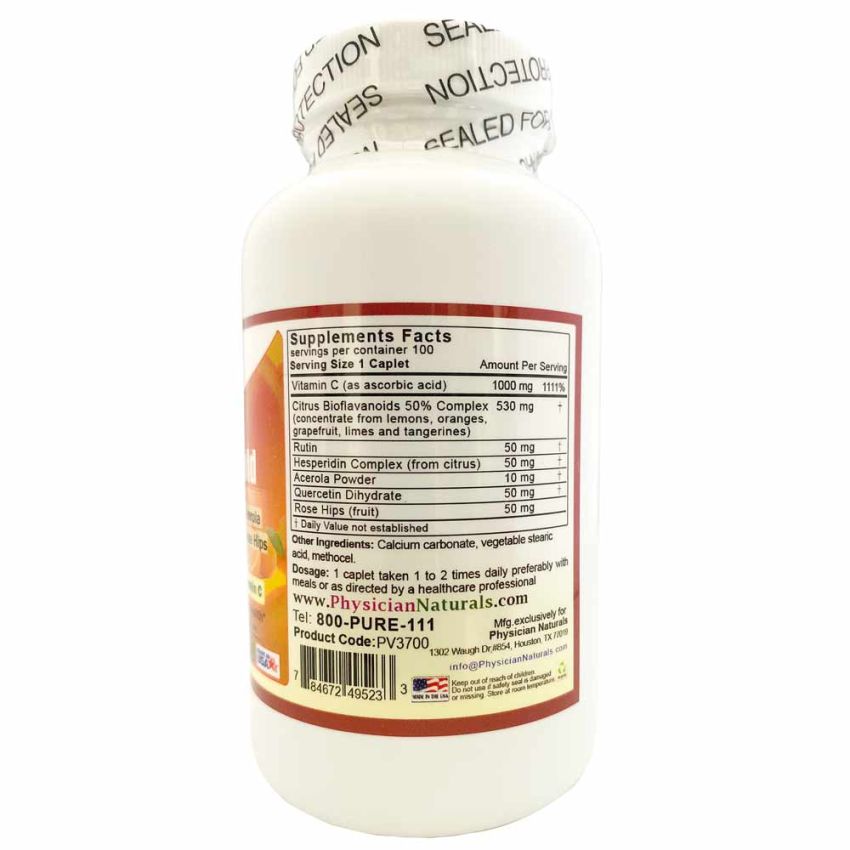 Mega C-1000 Gold 1000mg with Bioflavonoids Quercetin Rose Hips Hesperidin