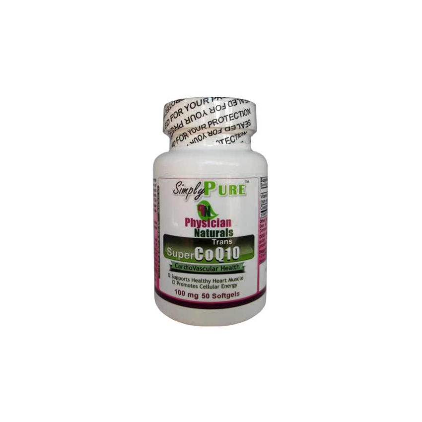 Trans Super CoQ10 w/ Vitamin-E 100mg 50 Soft Gels