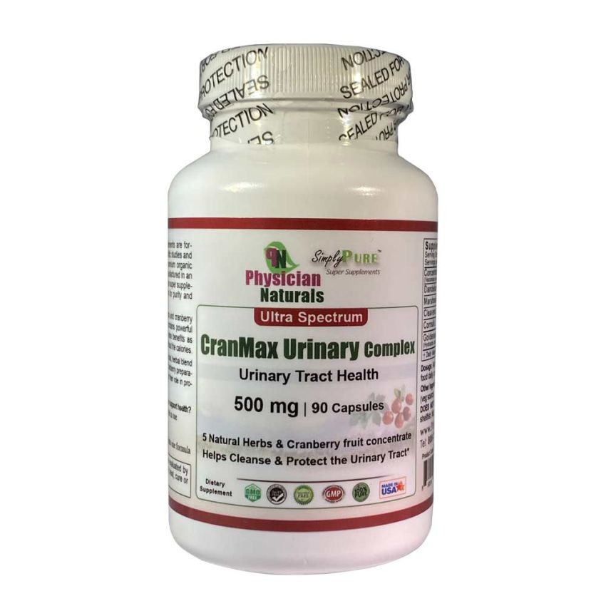 Ultra Spectrum CranMax Urinary Complex 500 Mg  90 Capsules Provides All-Natural Herbs And Cranberry Concentrate