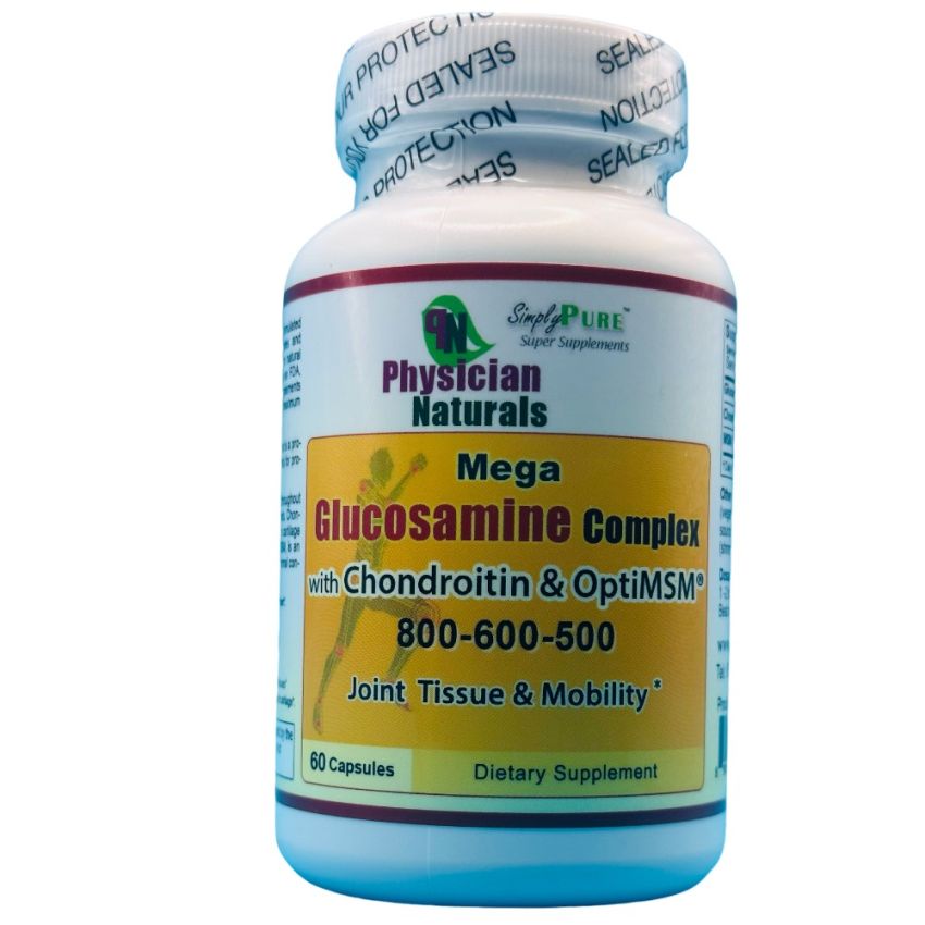 Mega Glucosamine Complex with Chondroitin and Opti MSM  800-600-500mg Optimum Synergy Joint Mobility  and Pain