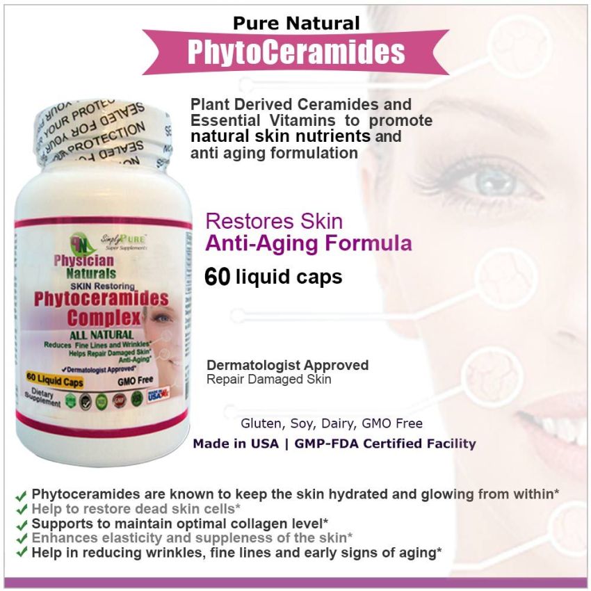 All Natural PHYTOCERAMIDES Complex 60 Liquid caps