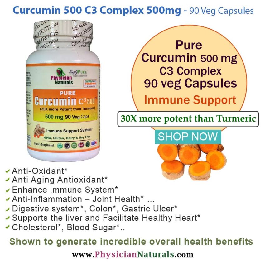 Curcumin 500 C3 Complex 500mg-90 Veg Capsules