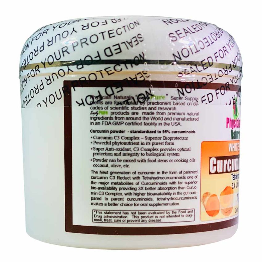 Pure White Curcumin C3 Reduct Powder White Curcumin Powder 3X Better Absorption White-Stain Free