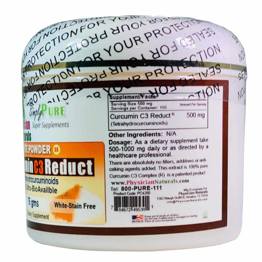Pure White Curcumin C3 Reduct Powder White Curcumin Powder 3X Better Absorption White-Stain Free