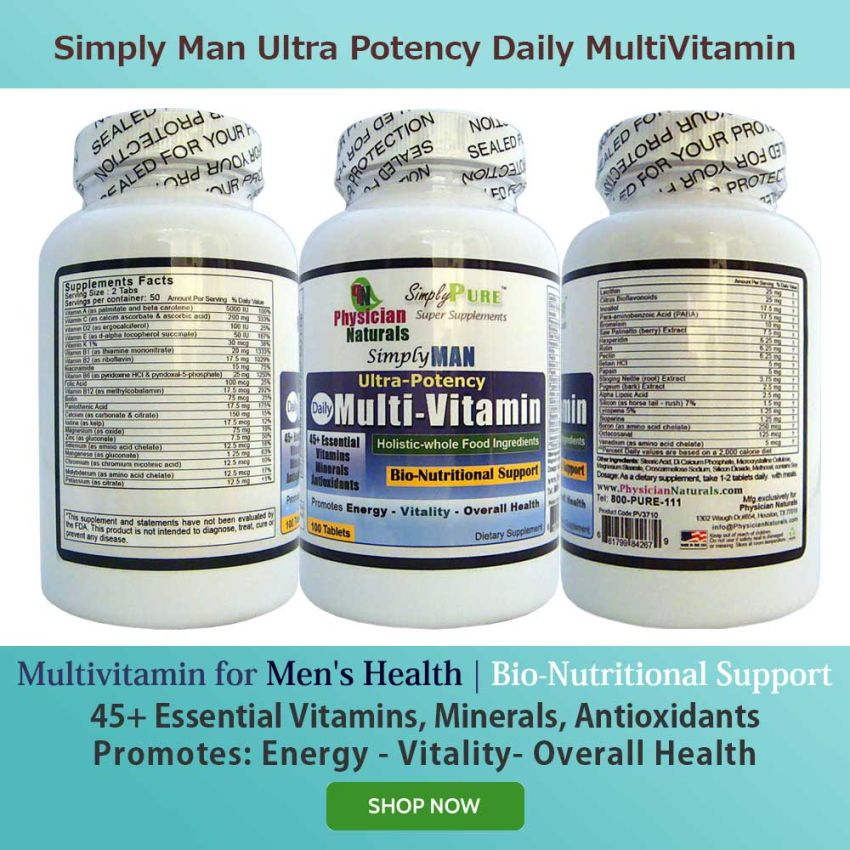 Simply Man Ultra Potency Daily MultiVitamin 100 tabs