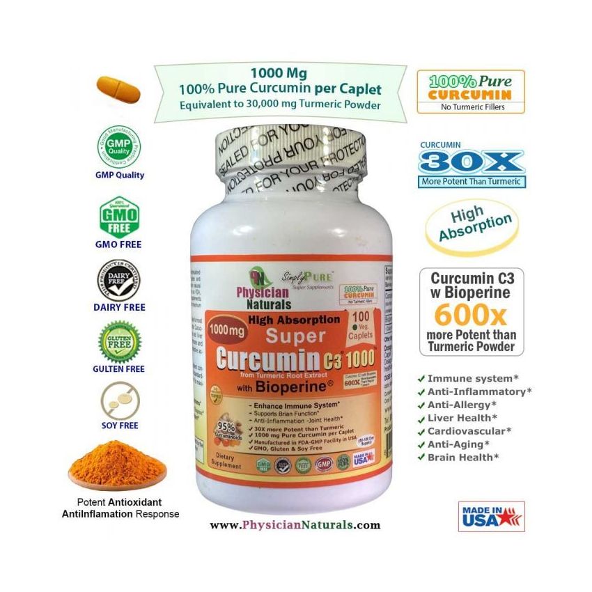 Ultimate Curcumin Platinum 4 Pack - Super 1000-Mega Potency 1000-Ultra700-Mega 1100