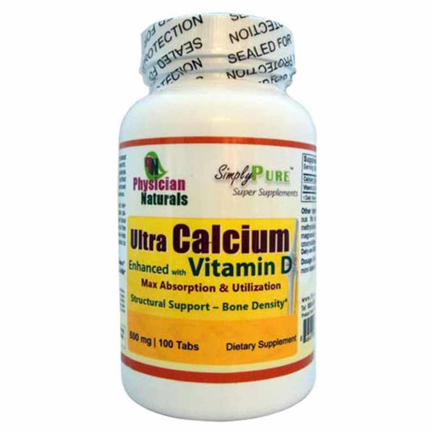 Ultra Calcium Enhanced with Vitamin D 500 mg 100 Tabs