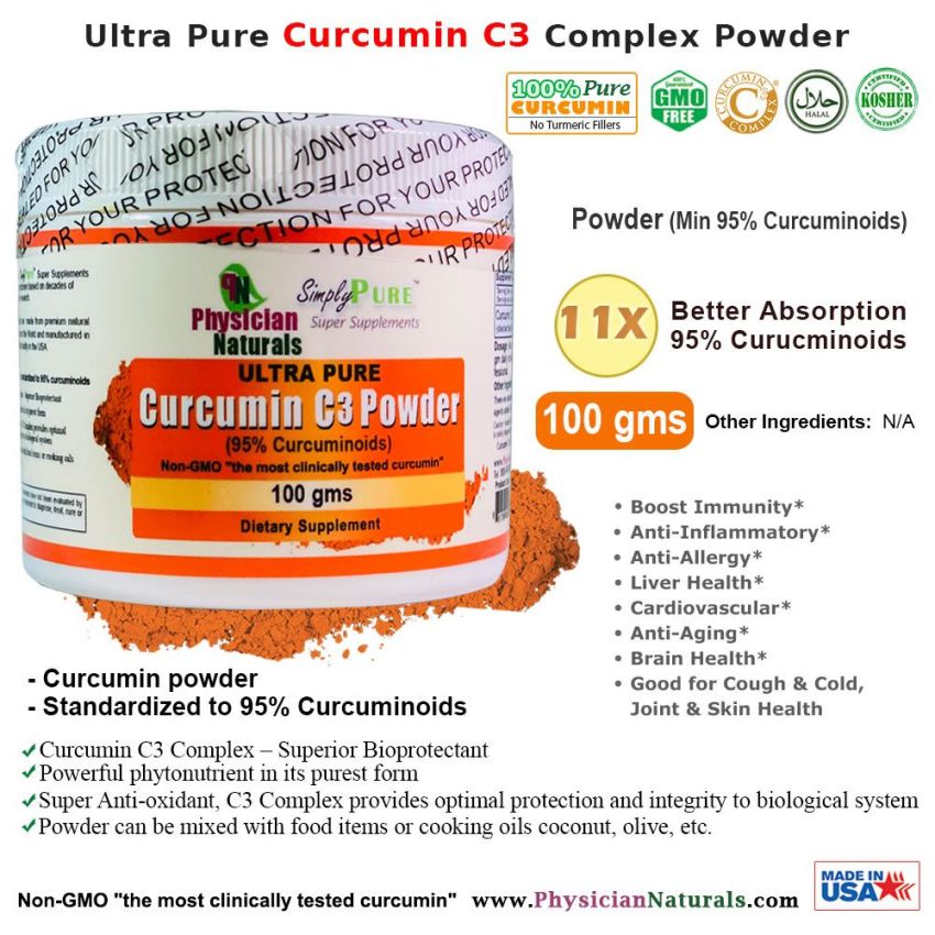 Ultra Pure Curcumin C3 Complex Powder 100 gms