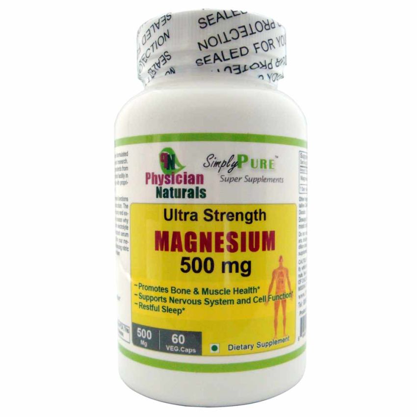 Ultra Strength Magnesium 500 mg Veg Magnesium Oxide & Citrate Capsules