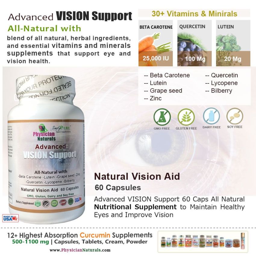 Advanced VISION Support 60 Caps  All Natural