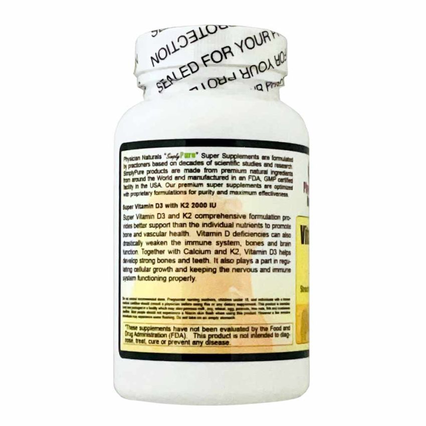 Super Vitamin D3 with K2 2000 IU