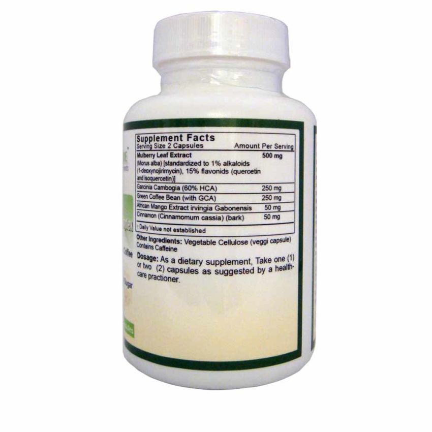 Pure White Mulberry Leaf Complex with Garcinia Green Coffee Bean African Mango
