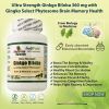 Ultra Strength Ginkgo Biloba 360 mg 100 Caps with Gingko Select Phytosome Brain Memory Health