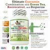 Green Tea and Curcumin C3 w Resveratrol Bioperine 1000mg Advanced Synergy supports Immune Gut and Digestive Health and  healthy aging