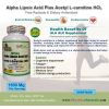 Mega Alpha Lipoic Acid & Acetyl L-Carnitine HCI 1600 mg Per Serving 